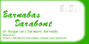 barnabas darabont business card